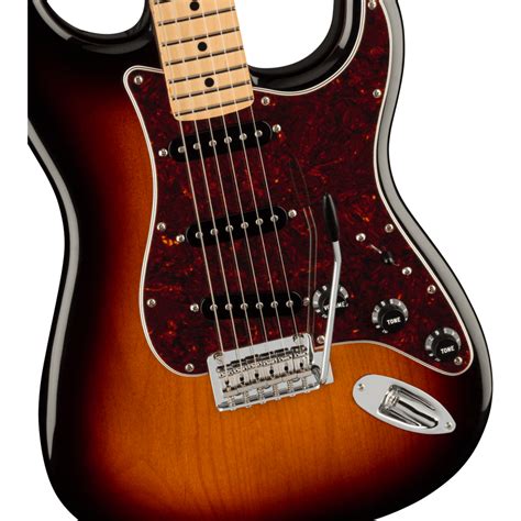 sunburst strat with tortoise pickguard.